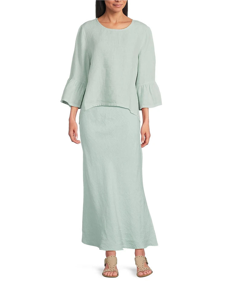 Bryn Walker Light Linen Long Bias Skirt