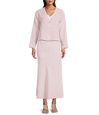 Bryn Walker Light Linen Long Bias Skirt