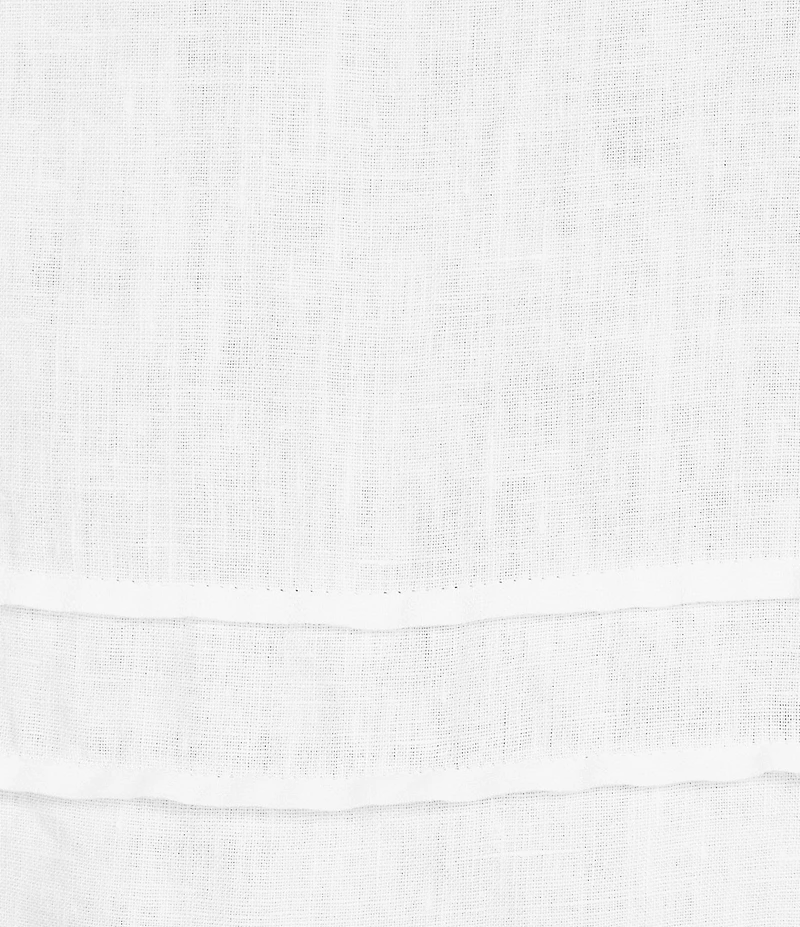 Bryn Walker Light Linen Round Neck 3/4 Sleeve Pintuck Shirt