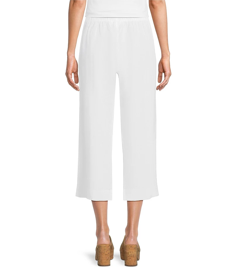 Bryn Walker Light Linen Slim Straight Leg Pull-On Capri Pants