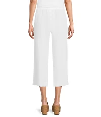 Bryn Walker Light Linen Slim Straight Leg Pull-On Capri Pants