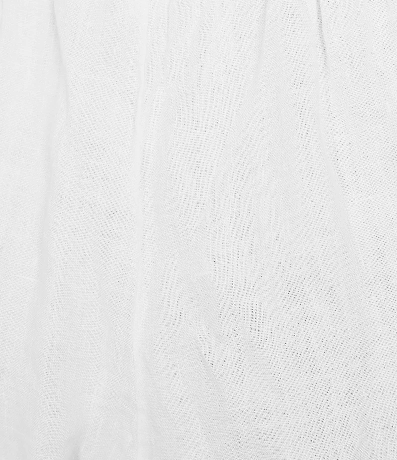 Bryn Walker Light Linen Slim Straight Leg Pull-On Capri Pants
