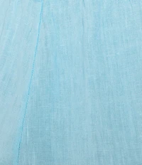 Bryn Walker Light Linen Straight Leg Pull-On Cropped Pants