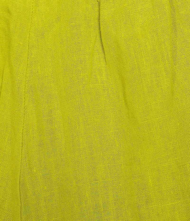 Bryn Walker Light Linen Straight Leg Pull-On Cropped Pants