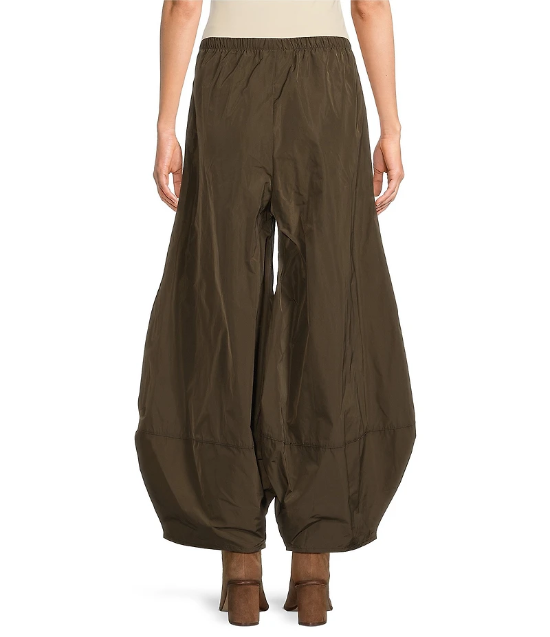 Bryn Walker Olin Memory Crunch Wide-Leg Lantern Pull-On Pants