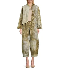 Bryn Walker Oliver Coordinating Velvet Chenille Elastic Waist Lantern Pants