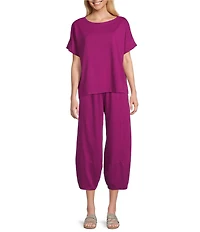 Bryn Walker Oliver Cotton Jersey Elastic Waist Full Leg Lantern Pants