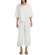 Bryn Walker Olivier Cotton Jersey Elastic Waist Lantern Leg Pants
