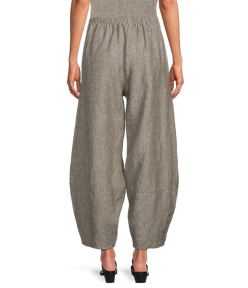 Bryn Walker Oliver Cross-Dyed Linen Elastic Waist Lantern Wide Leg Pants