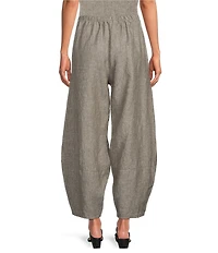 Bryn Walker Oliver Cross-Dyed Linen Elastic Waist Lantern Wide Leg Pants