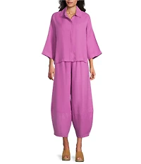 Bryn Walker Oliver Light Linen Elastic Waist Lantern Pants