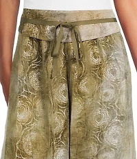 Bryn Walker Olivia Printed Velvet Chenille Wide Wrap Belt