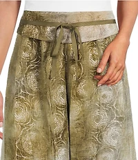 Bryn Walker Olivia Printed Velvet Chenille Wide Wrap Belt