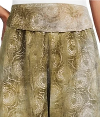 Bryn Walker Olivia Printed Velvet Chenille Wide Wrap Belt