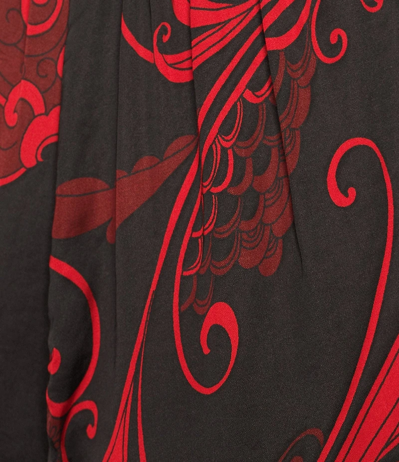 Bryn Walker Osca Giardino Coordinating Satin Elastic Waist Wide Leg Pants