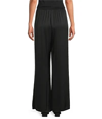 Bryn Walker Osca Satiny Woven Wide-Leg Relaxed Pull-On Pant