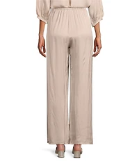 Bryn Walker Osca Viscose Satin Wide Leg Pull-On Pants