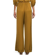 Bryn Walker Osca Woven Satin Wide-Leg Pull-On Coordinating Pants