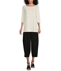 Bryn Walker Piera Ponti Elbow Sleeve Crew Neck Shirt