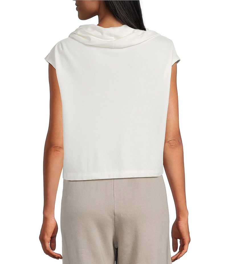 Bryn Walker Pennie Cowl Neck Cap Sleeve Adjustable Tie Vest