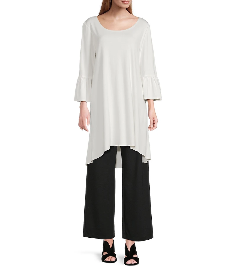 Bryn Walker Phryne Modal Ponti Round Neck 3/4 Bell Sleeve Tunic