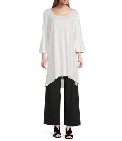 Bryn Walker Phryne Modal Ponti Round Neck 3/4 Bell Sleeve Tunic