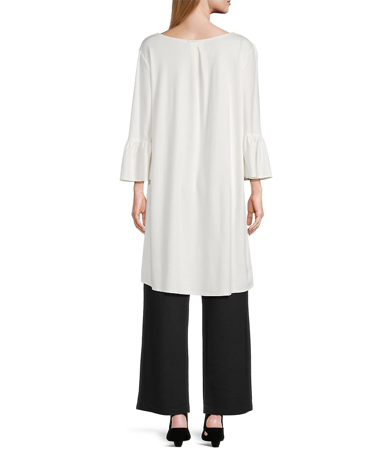 Bryn Walker Phryne Modal Ponti Round Neck 3/4 Bell Sleeve Tunic