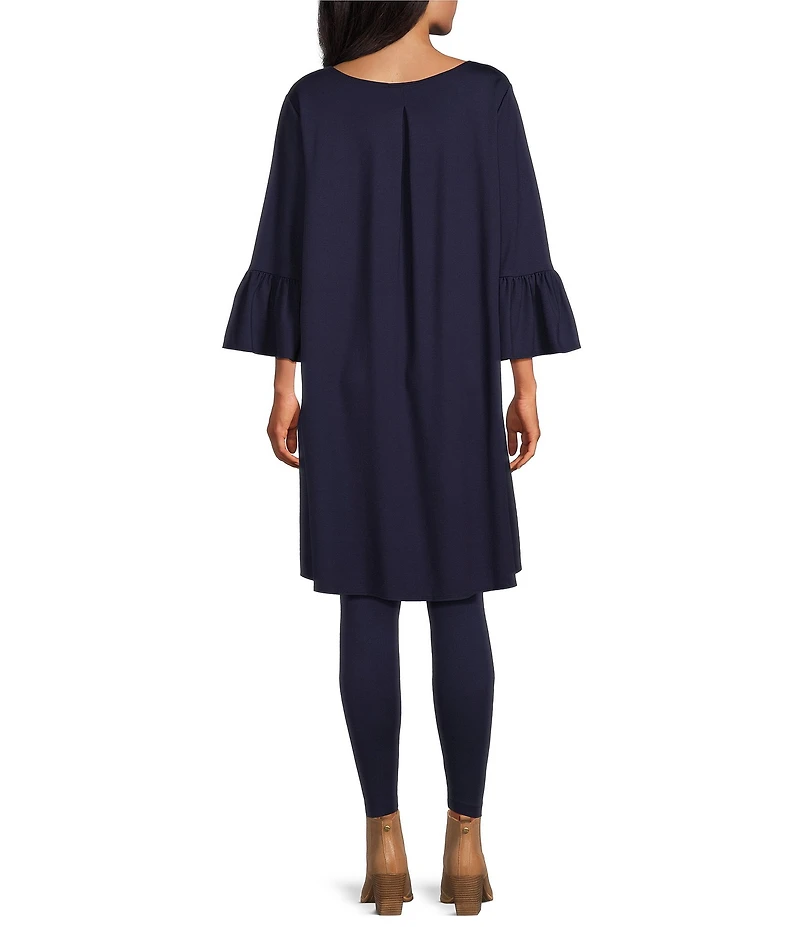 Bryn Walker Phryne Modal Ponti Round Neck 3/4 Bell Sleeve Tunic