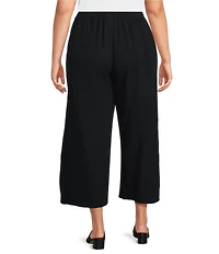 Bryn Walker Plus Cas Gauze Elastic Waist Wide Leg Cop Pants