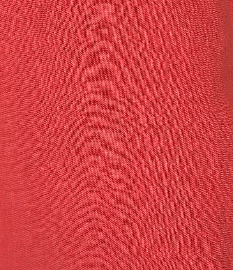 Bryn Walker Plus Chloe Light Linen Round Neck Sleeveless Ruffle Hem Midi Dress