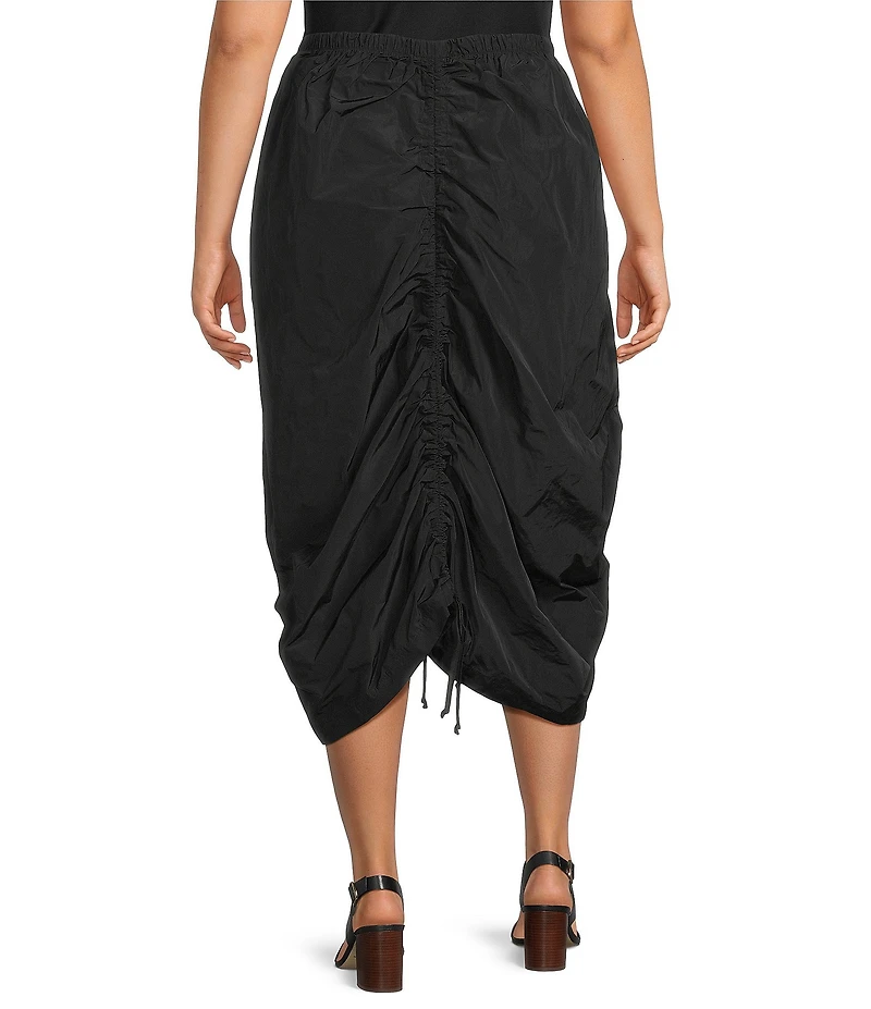 Bryn Walker Plus Cleo Memory Crunch Flat Front Ruched Skirt