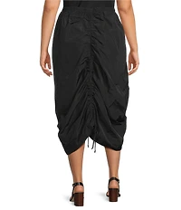 Bryn Walker Plus Cleo Memory Crunch Flat Front Ruched Skirt