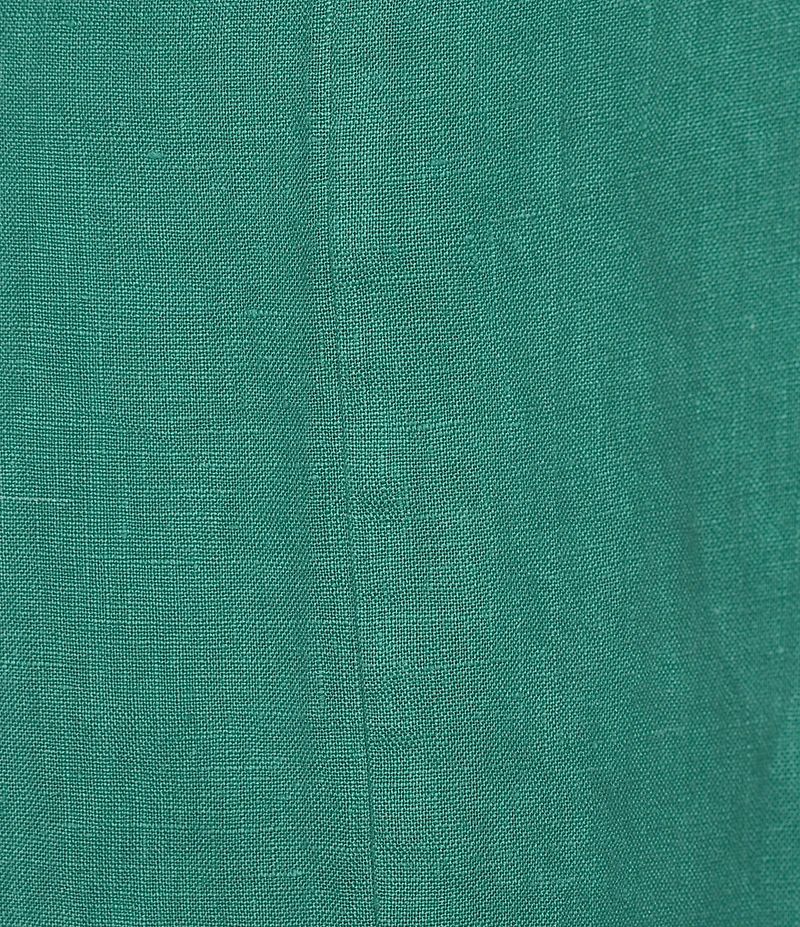 Bryn Walker Plus Layla Light Linen V-Neck 3/4 Bell Sleeve Ruffle Hem Tunic