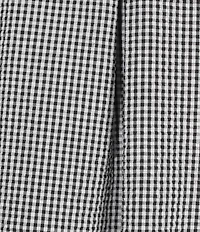 Bryn Walker Plus Lucinda Check Seersucker Round Neck 3/4 Sleeve Shirt