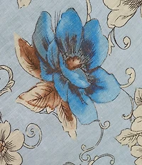 Bryn Walker Plus Magnolia Print Linen A-Line Bias Maxi Skirt