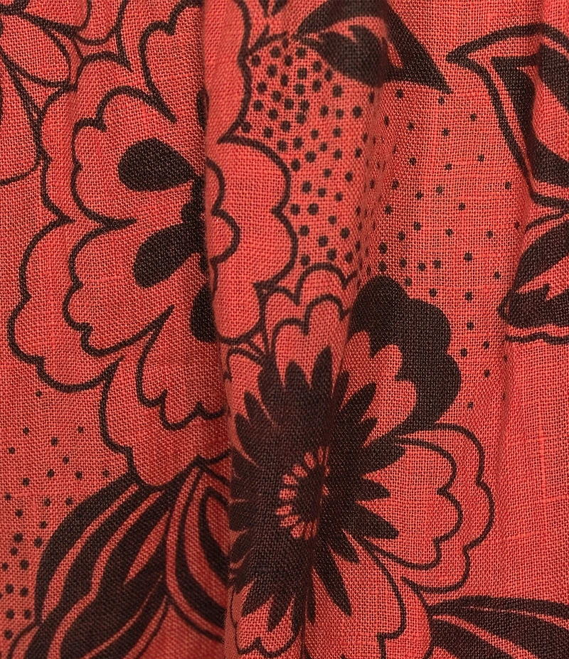 Bryn Walker Plus Osca Floret Print Elastic Waist Wide Leg Pull-On Pants
