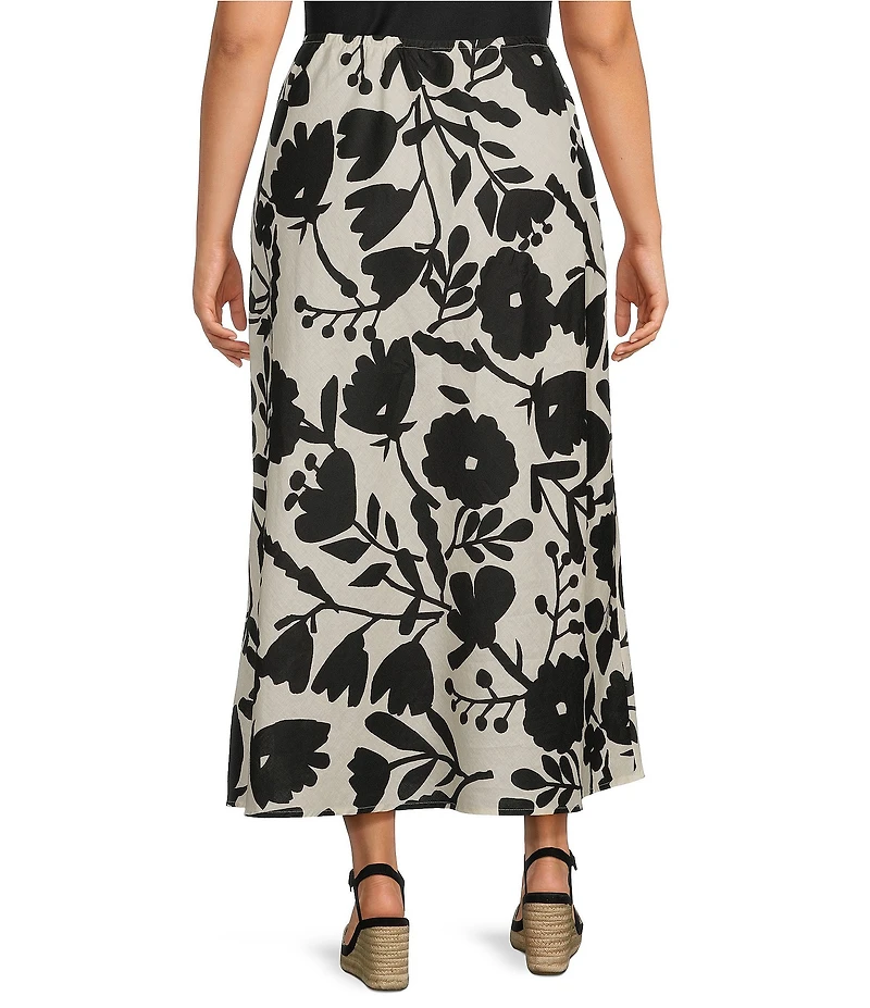 Bryn Walker Plus Printed A-Line Bias Skirt
