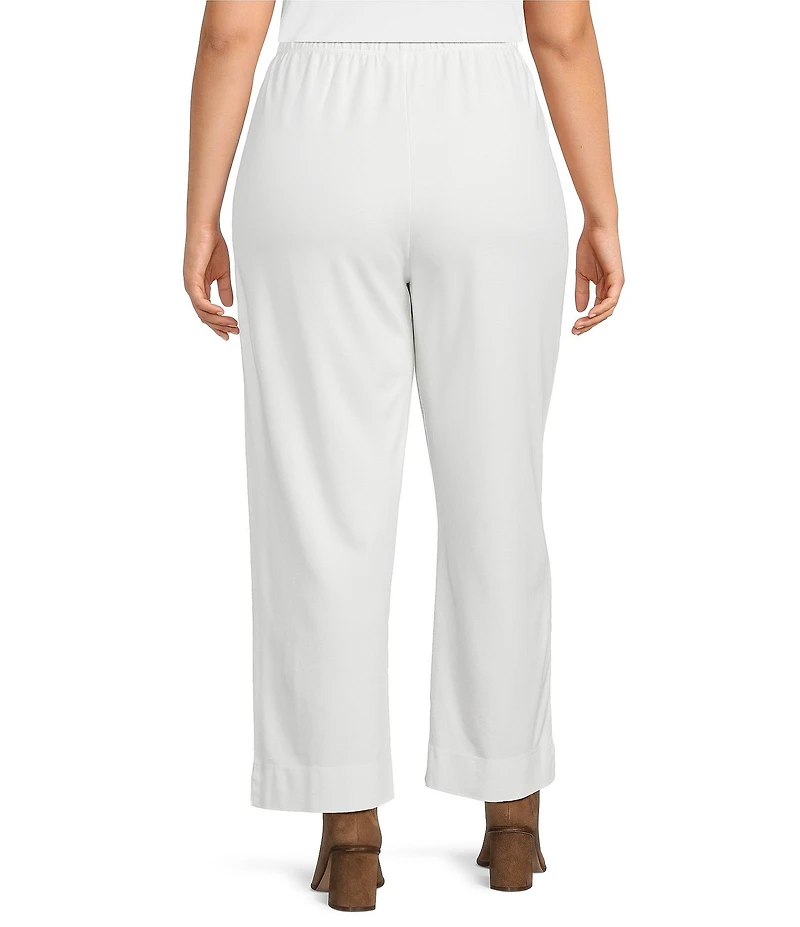 Bryn Walker Plus Size Anka Ponti Elastic Waist Straight Leg Pants