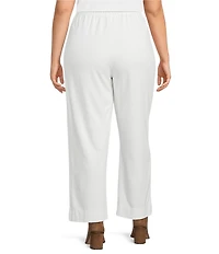 Bryn Walker Plus Size Anka Ponti Elastic Waist Straight Leg Pants