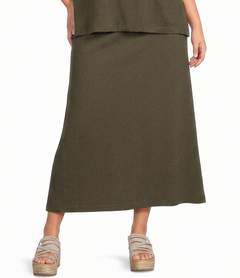 Bryn Walker Plus Size Cotton Jersey A-Line Pull-On Skirt