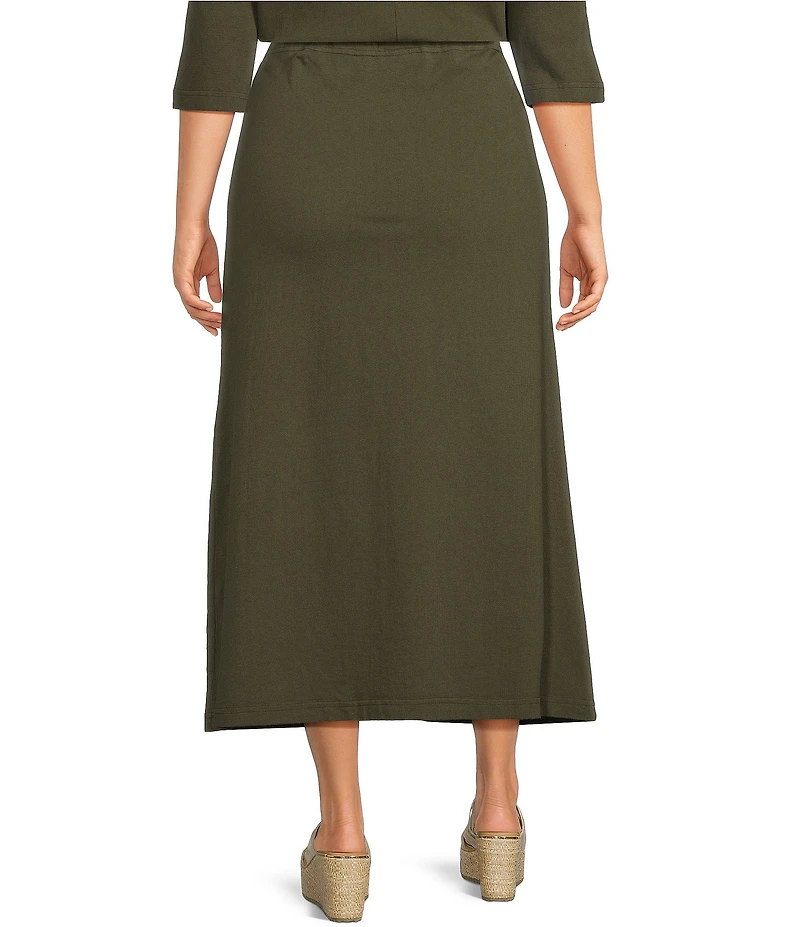 Bryn Walker Plus Size Cotton Jersey A-Line Pull-On Skirt