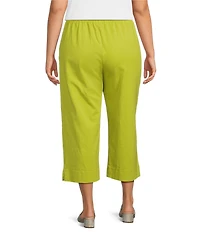 Bryn Walker Plus Size Cotton Jersey Pull-On Crop Pant