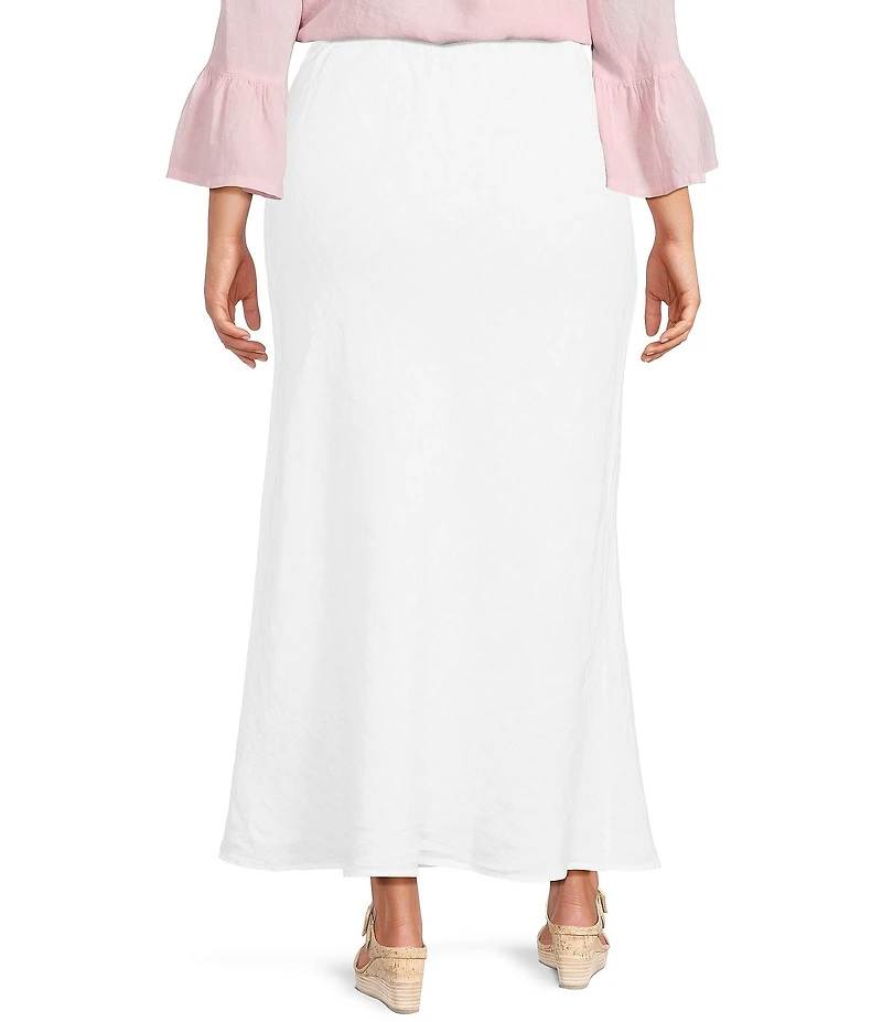 Bryn Walker Plus Size Light Linen Long Bias Skirt