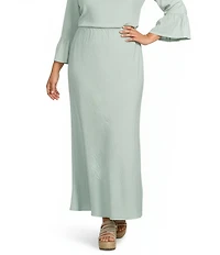 Bryn Walker Plus Size Light Linen Long Bias Skirt