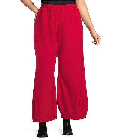 Bryn Walker Plus Size Medina Memory Crunch Elastic Wiast Lantern Tapered Pants