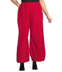 Bryn Walker Plus Size Medina Memory Crunch Elastic Wiast Lantern Tapered Pants