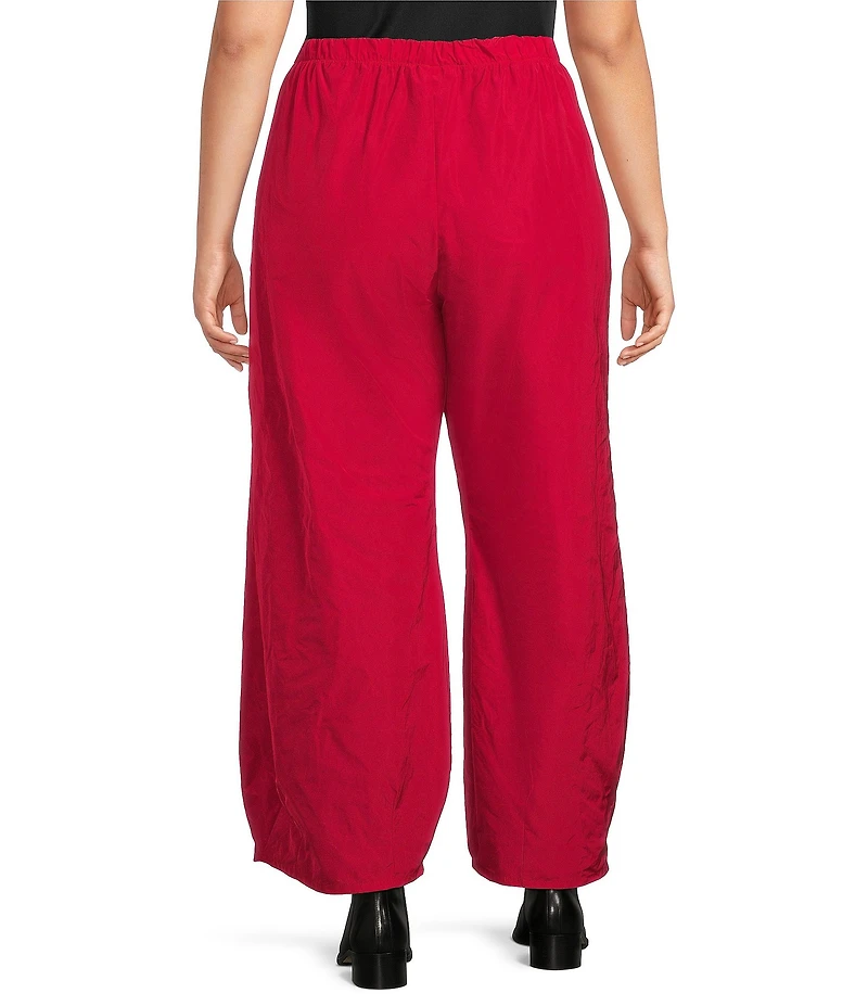 Bryn Walker Plus Size Medina Memory Crunch Elastic Wiast Lantern Tapered Pants
