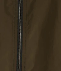 Bryn Walker Plus Size Memory Crunch Wide Pointed Collar Cap Sleeve Ruched Detail Zip-Front Vest