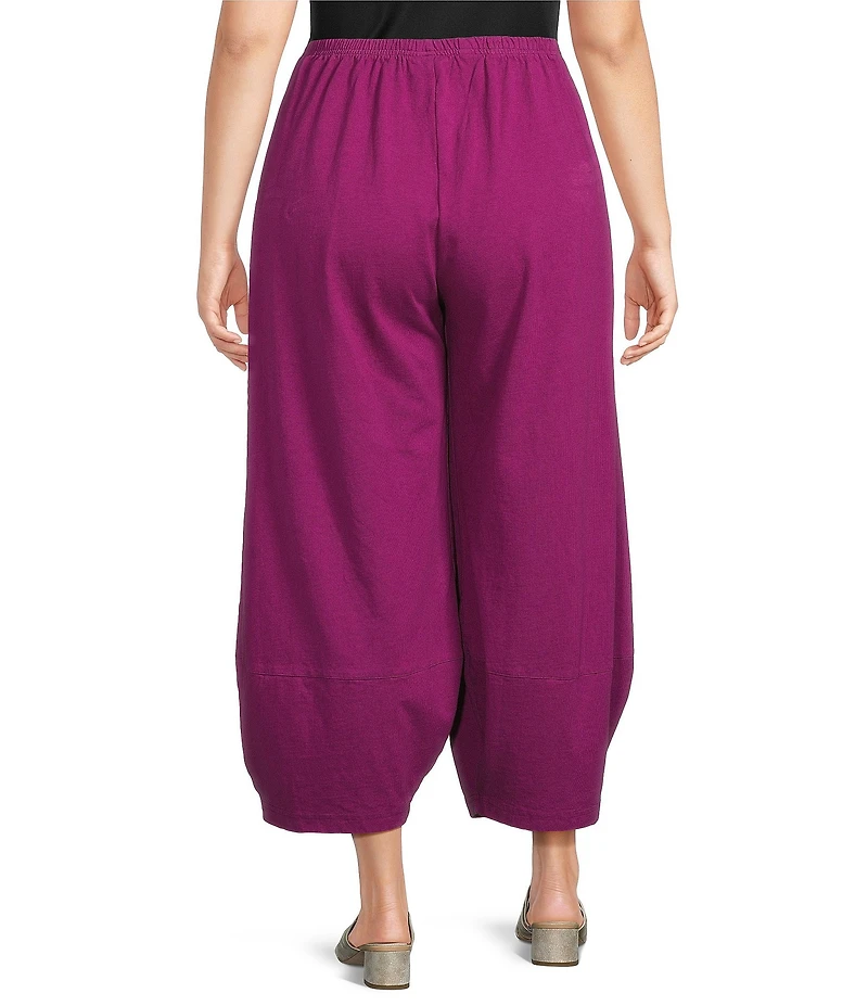 Bryn Walker Plus Size Oliver Cotton Jersey Elastic Waist Full Leg Lantern Pants