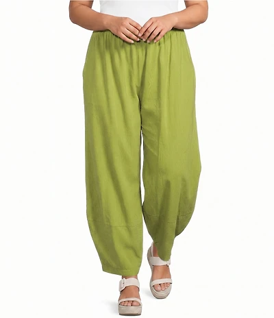 Bryn Walker Plus Size Olivier Cotton Jersey Knit Pull-On Oversized Lantern Pants